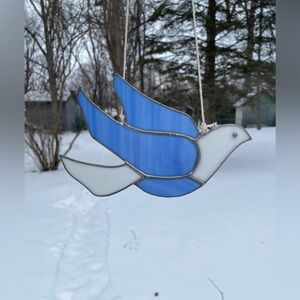 Stained Glass Dove Suncatcher